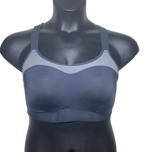 Brooks 38DD Dare Racerback Run 2.0 Sports Bra Asphalt Sweat Wicking Adjustable - Picture 1 of 10